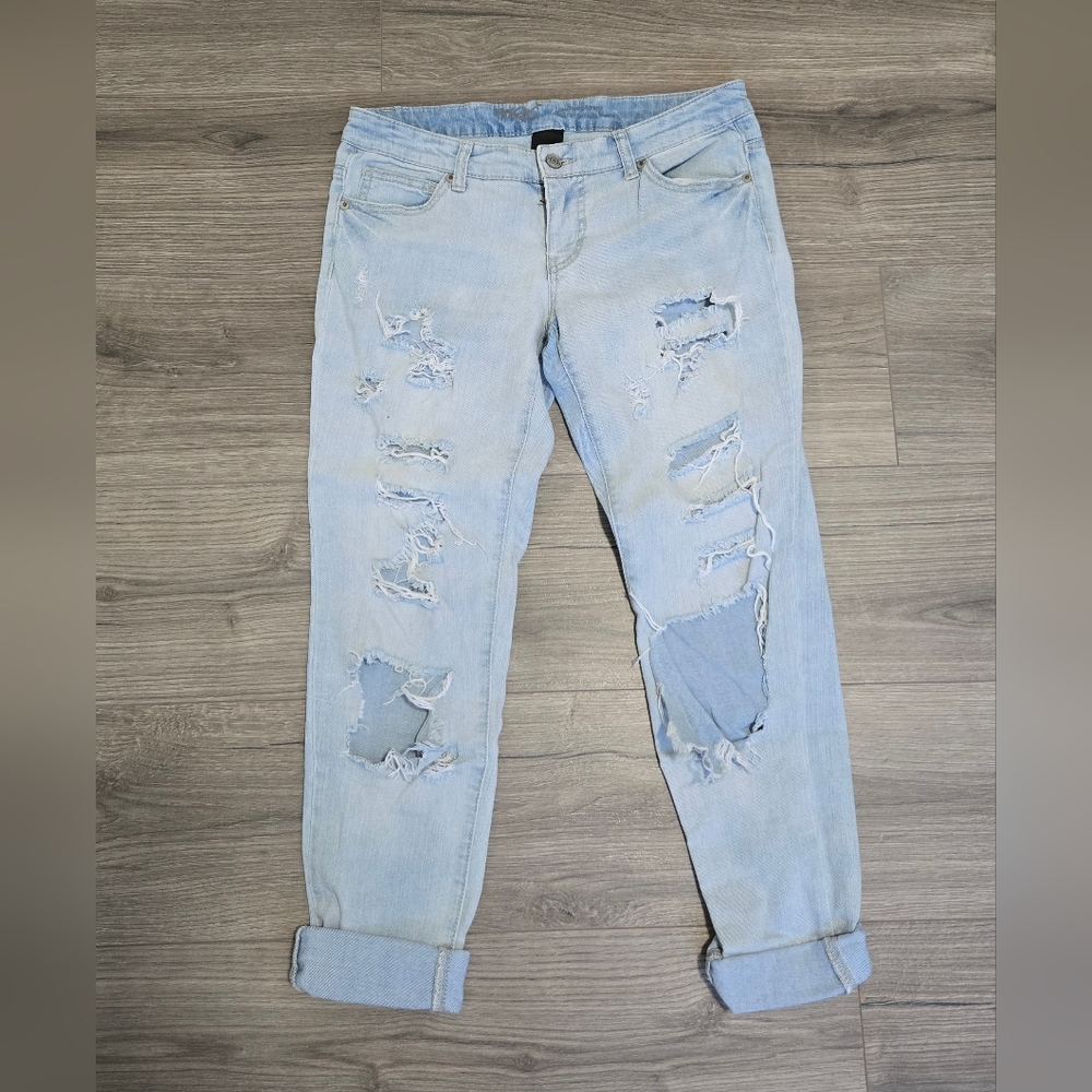Light Blue Distressed Men's Jeans